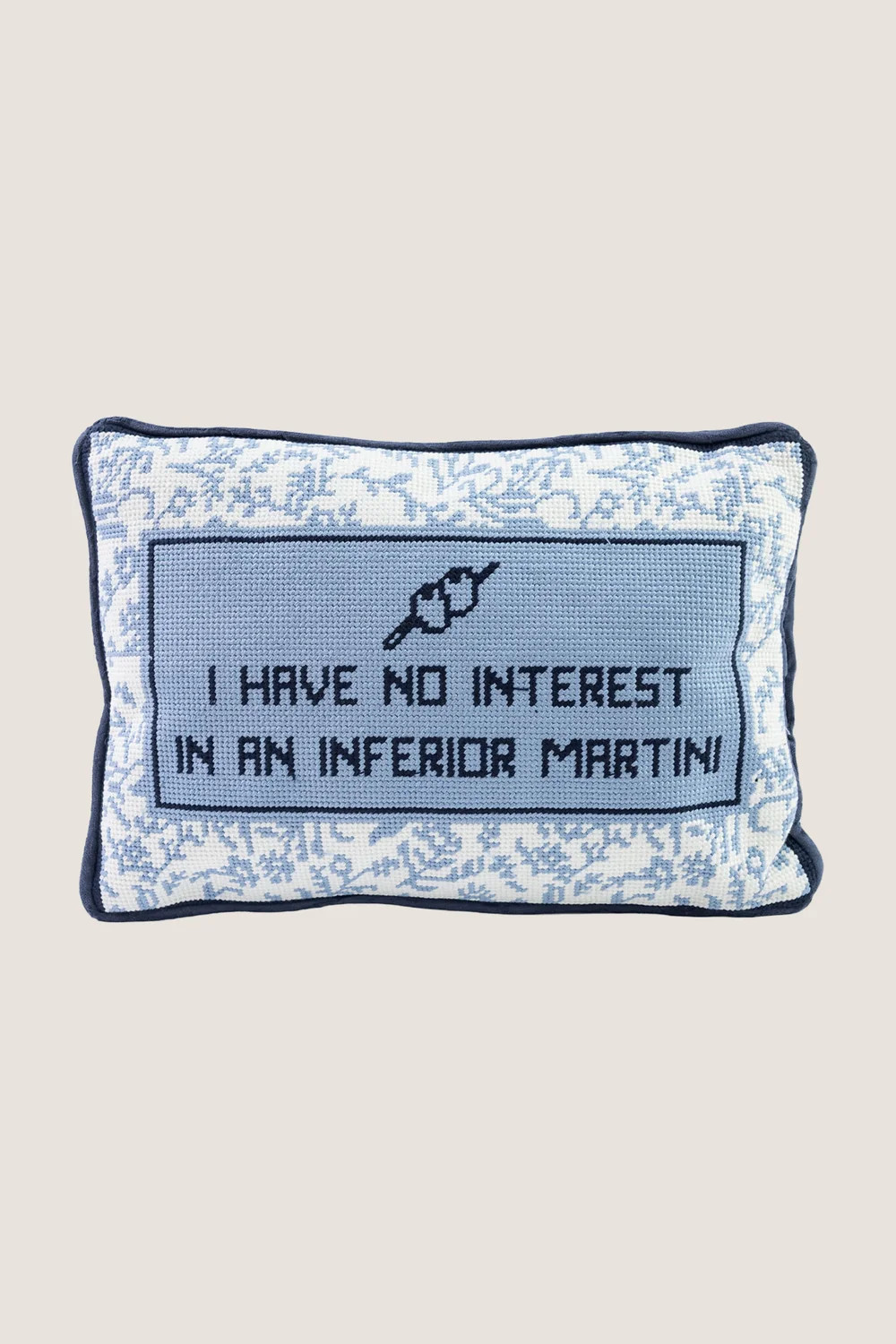 Inferior Martini Needlepoint Pillow | Tuckernuck (US)