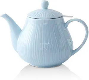 Amazon.com | KOOV Ceramic Teapot with Infuser, 40 ounce Tea Pot with Infuser for Loose Tea, Large... | Amazon (US)