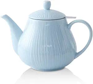 Amazon.com | KOOV Ceramic Teapot with Infuser, 40 ounce Tea Pot with Infuser for Loose Tea, Large... | Amazon (US)