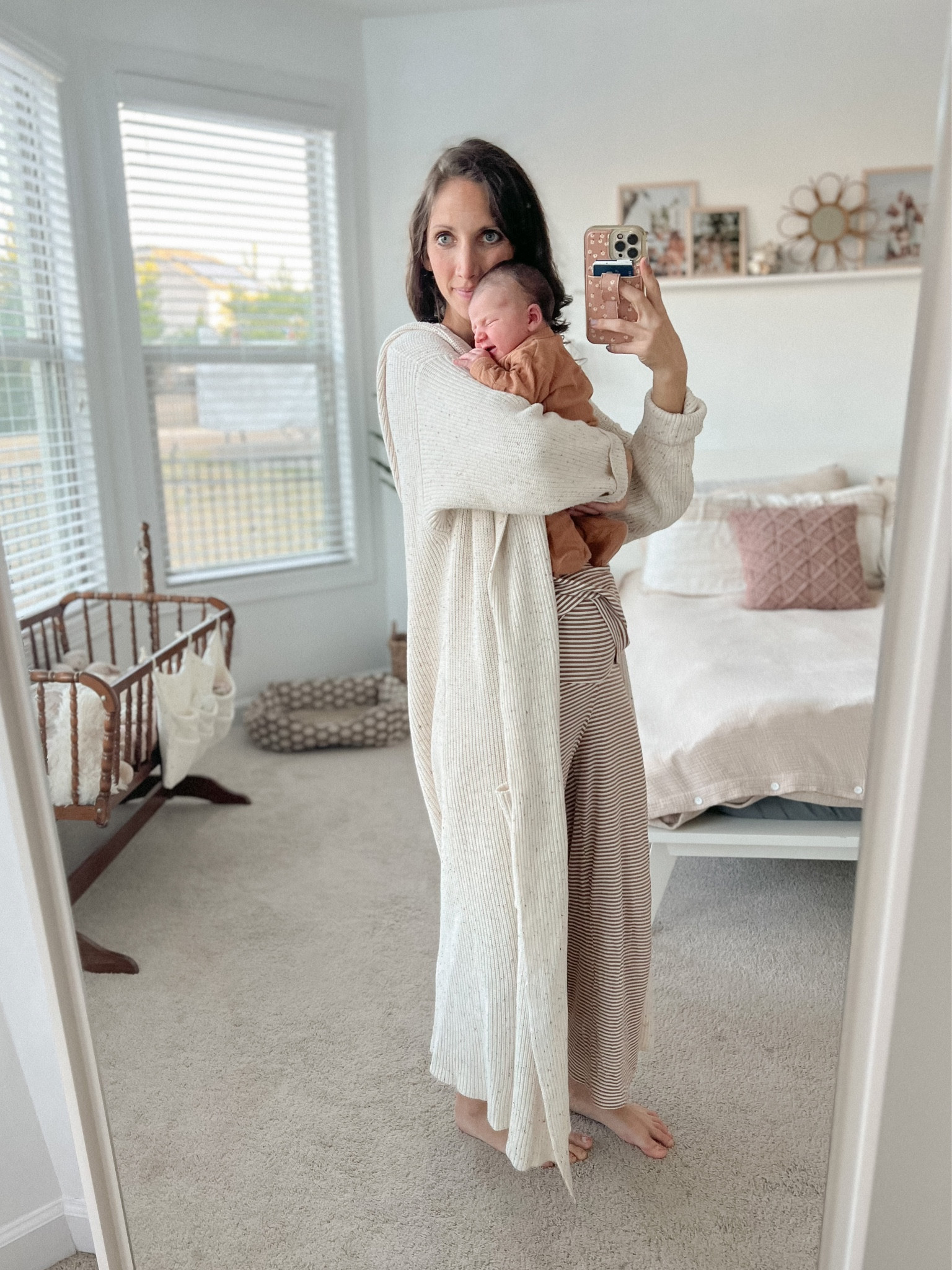 I think this is the third outfit change for both of us today . I could give you loungewear looks for days . I’ve been prepping for this 😆