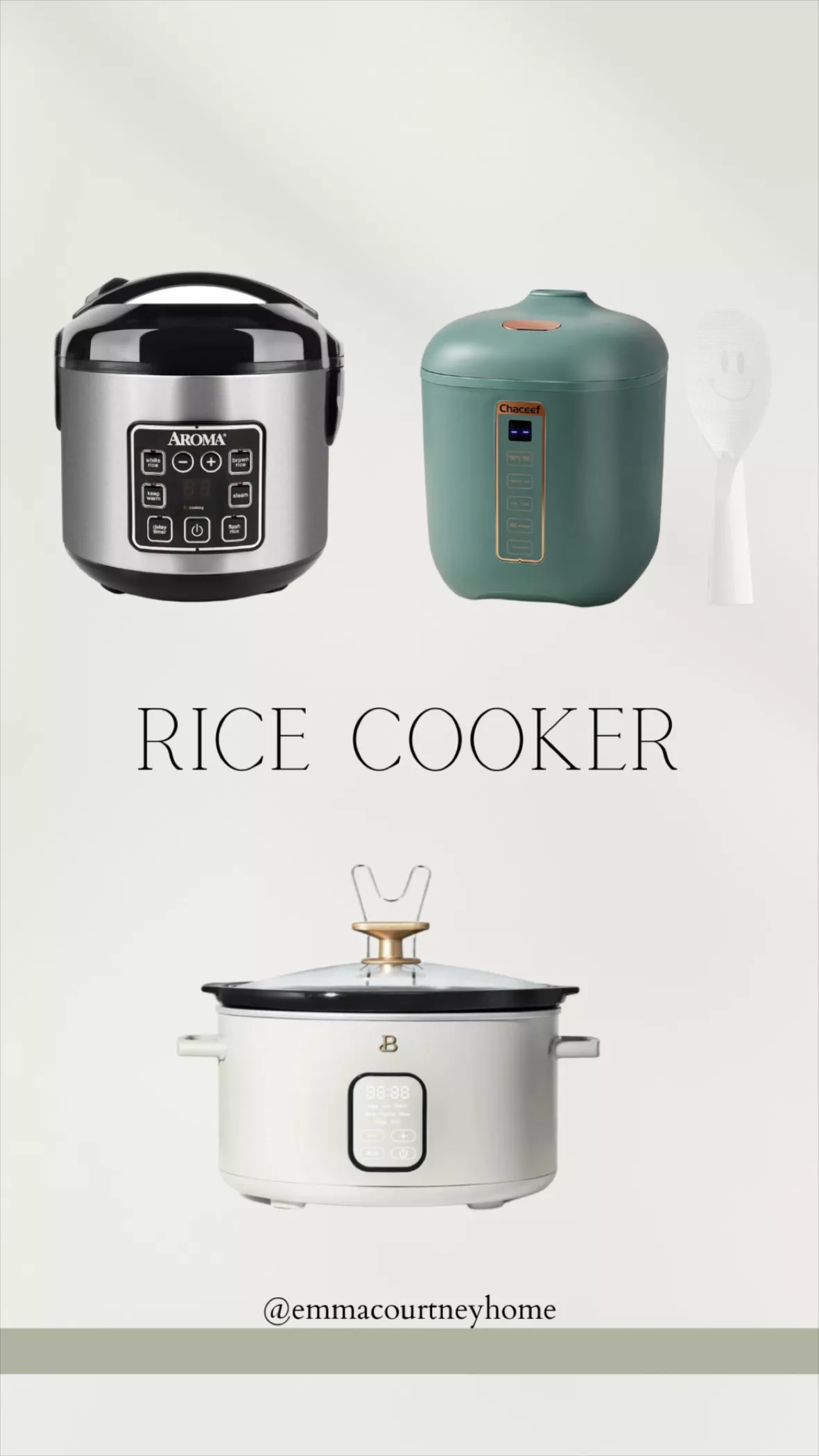  CHACEEF Mini Rice Cooker 2-Cups Uncooked, 1.2L