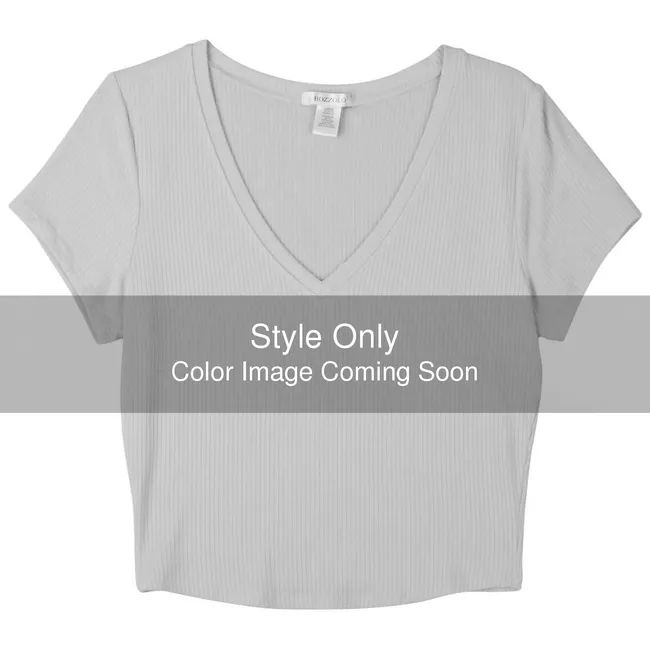 Juniors V-Neck Ribbed Crop Top | Bealls