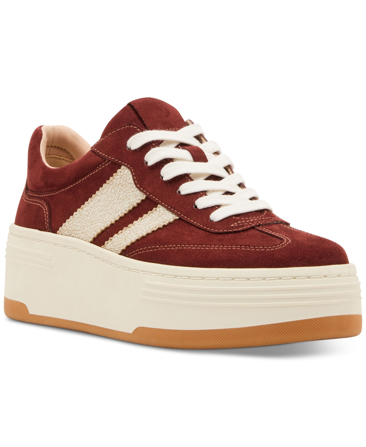 Madden Girl Livvyy Platform Lace-Up Sneakers - Dark Rust Multi | Macy's