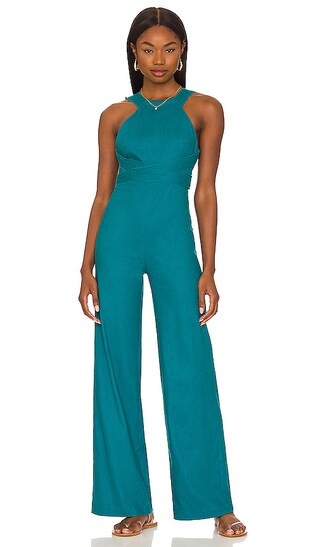 x REVOLVE Landry Jumpsuit in Deep Lake | Revolve Clothing (Global)