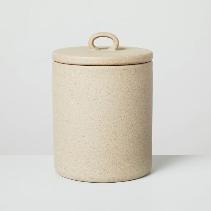Textured Ceramic Bath Canister Natural - Hearth & Hand™ with Magnolia | Target