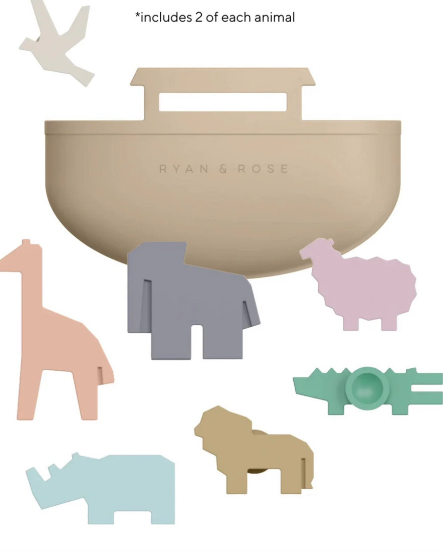 The sweetest bath toy set. Best of all it’s on sale for $18. Discount automatically applied at checkout. 
- Food grade silicone
- drainage holes in the ark for water play 
- no holes in the animals to prevent mold 

#LTKKids #LTKstorytime #LTKFindsUnder50