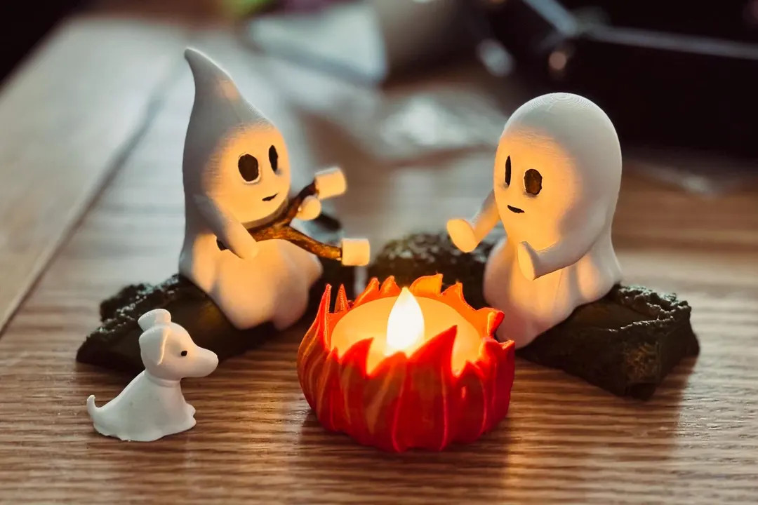 Ghost Campfire Gathering | Spooky Halloween Decor | Cute Ghost Figurine Set | Campfire Display | ... | Etsy (US)
