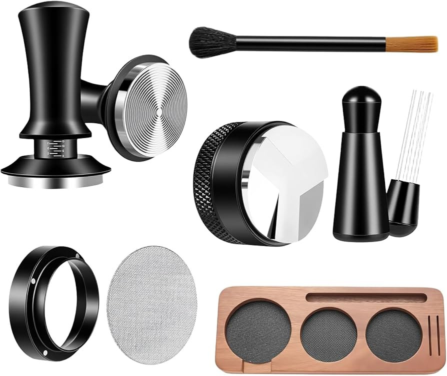 7 Pcs 51mm Espresso Tamper Tools Accessories Kit for Coffee WDT Tool Accessories Set Coffee Tampe... | Amazon (US)