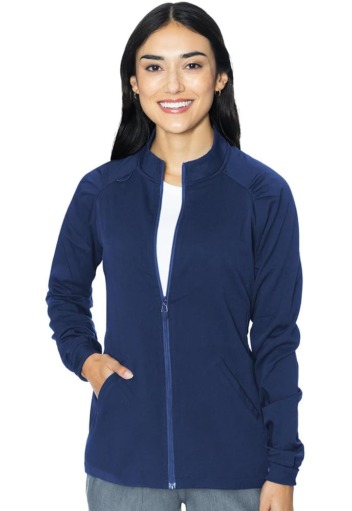 Med Couture Women's Scrub Warm-Up Jacket Raglan with 4 Pockets with Ultra Soft and Durable Fabric... | Amazon (US)