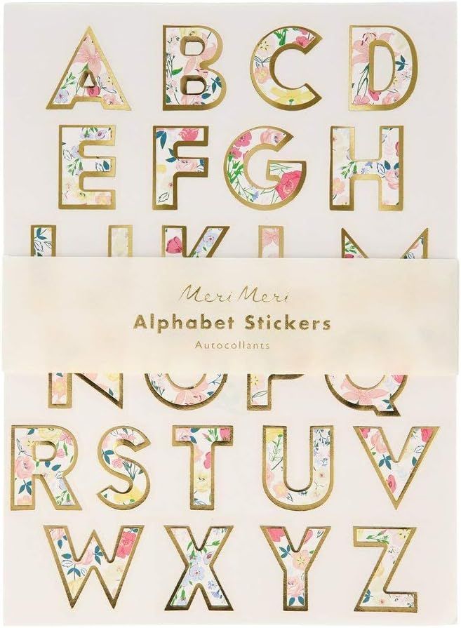 Meri Meri English Garden Alphabet Sticker Sheets | Amazon (US)
