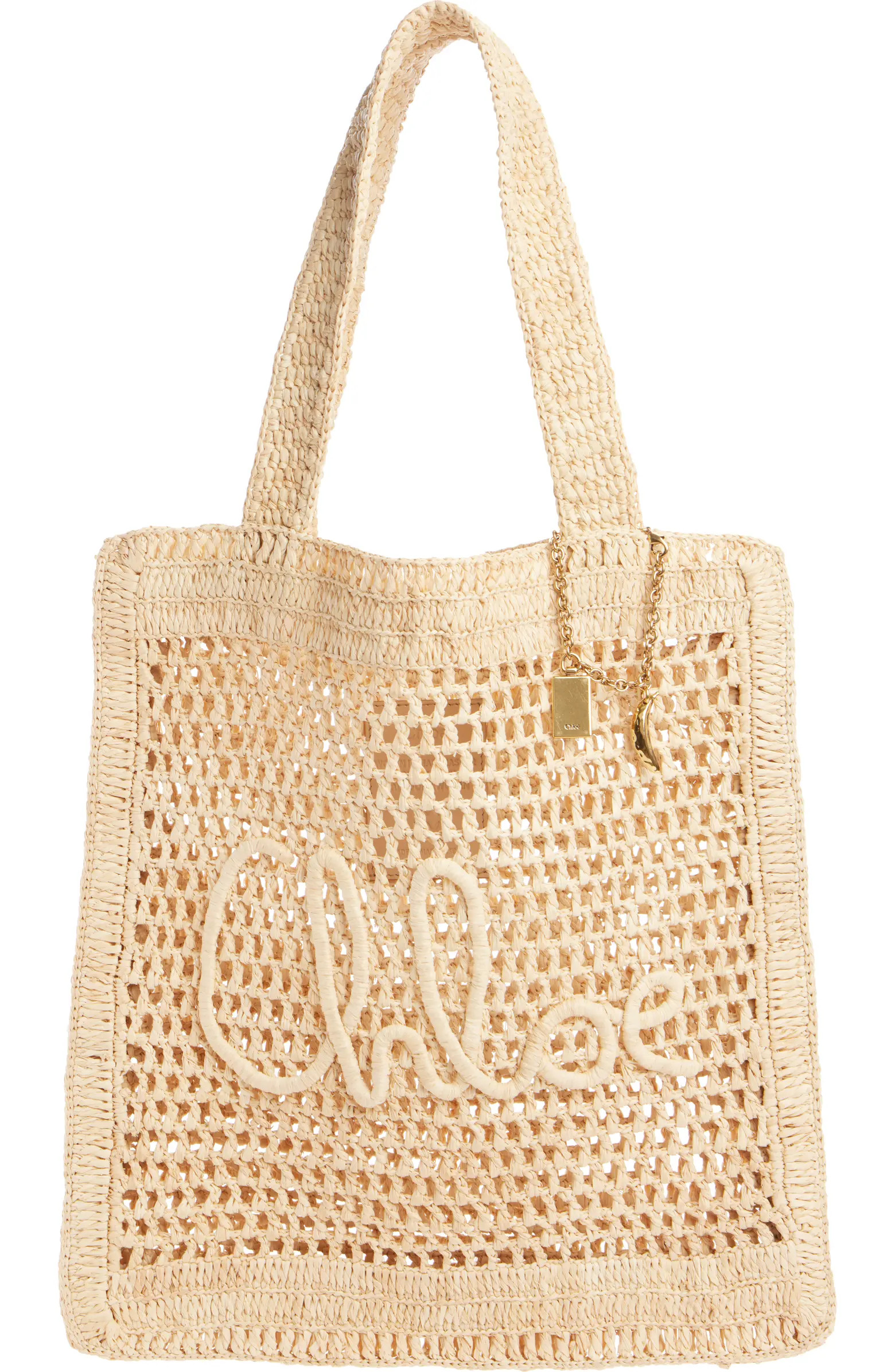 Summer Banana Crochet Raffia Tote Bag | Nordstrom