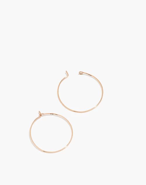 Delicate Collection Demi-Fine 14k Gold-Filled Medium Hoop Earrings | Madewell