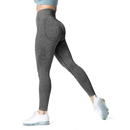 Aoxjox Women s High Waist Workout Gym Vital Seamless Leggings Yoga Pants (Charcoal Grey Marl Small) | Walmart (US)