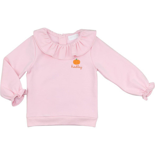 Pink Ruffle Pumpkin Sweatshirt | Cecil and Lou