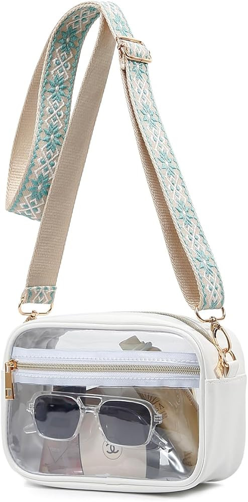 UV STYLISH Clear Purses For Women Stadium Crossbody, Clear Bag For Stadium Approved | Amazon (US)