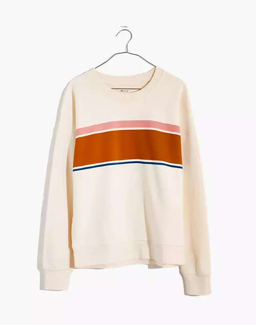 (Re)sourced Cotton Mainstay Sweatshirt in Kimball Stripe | Madewell