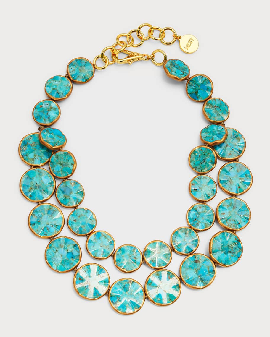 Wavy Turquoise Statement Necklace | Neiman Marcus