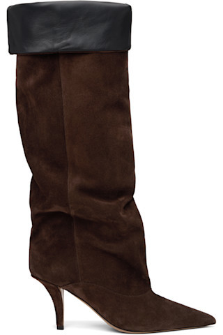 Brown Ines Reverse Midcalf 75 Tall Boots | SSENSE