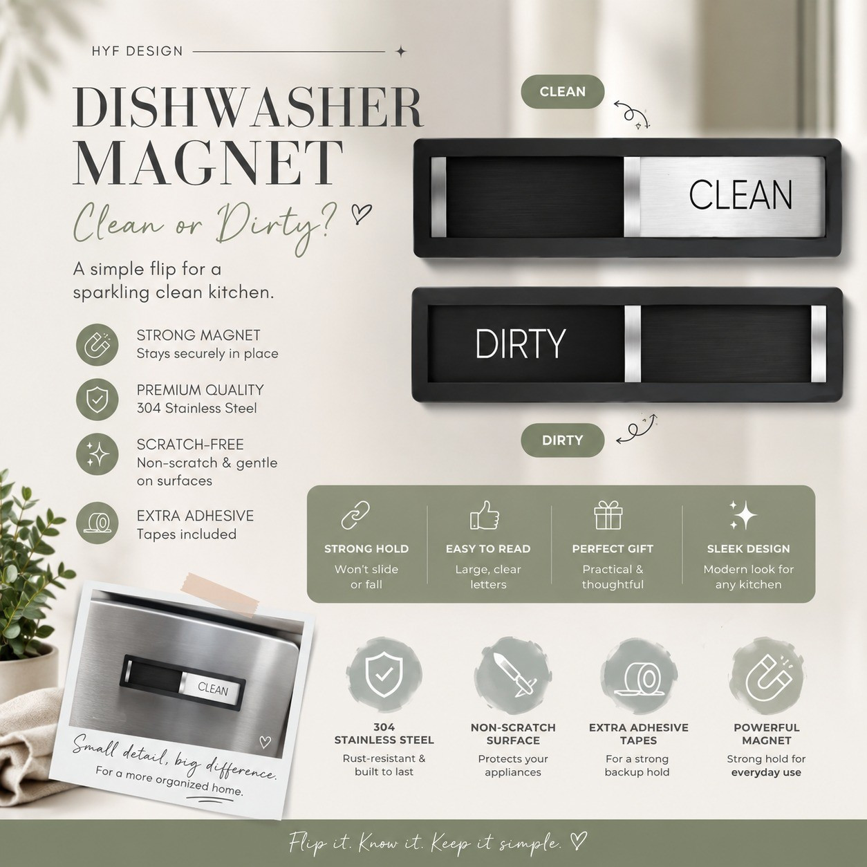 ✨ One simple switch, one less thing to think about.This dishwasher magnet keeps everyone in the house on the same page—clean or dirty at a glance. Functional, sleek, and the perfect little kitchen upgrade. 🖤✨

#LTKHome