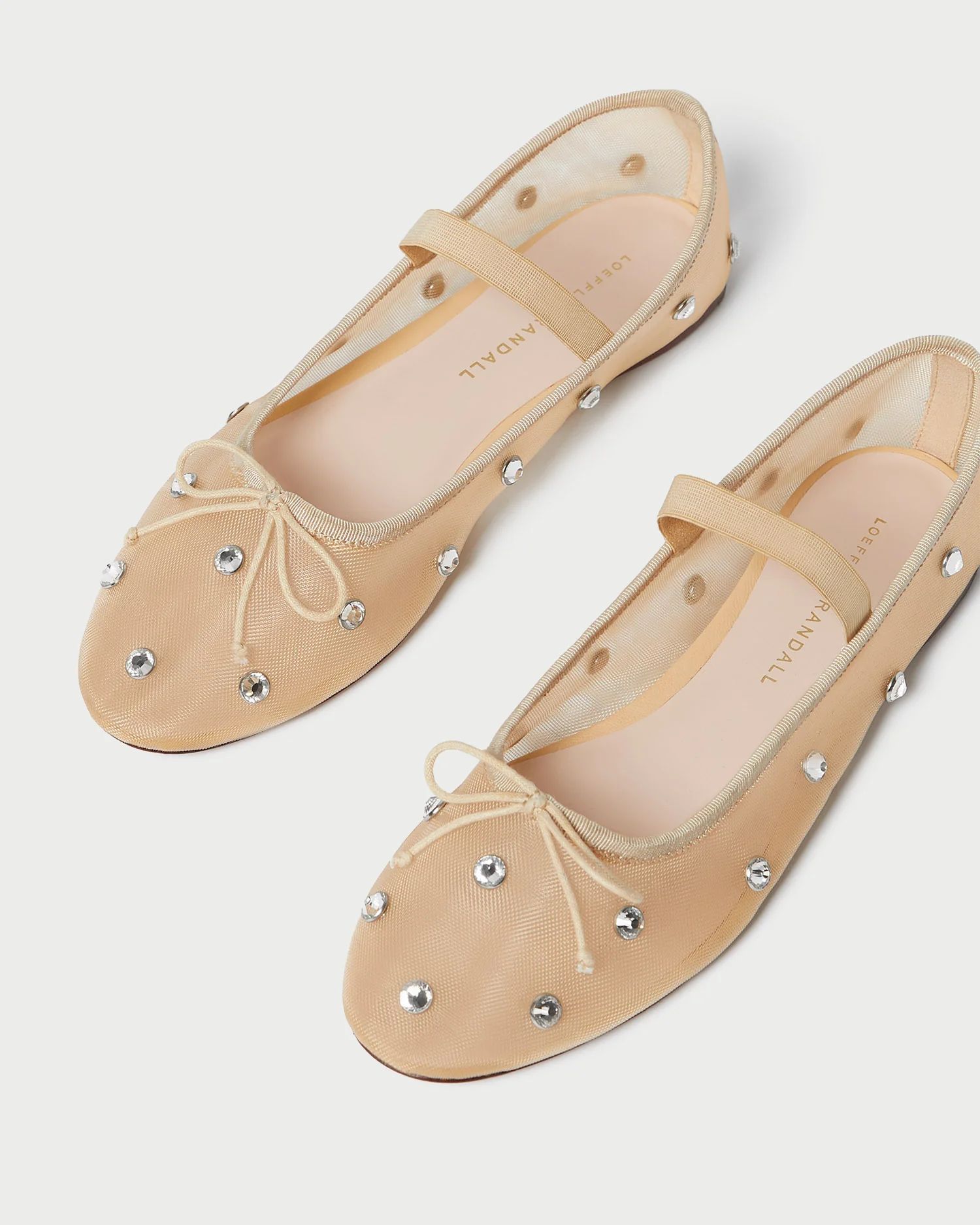 Leonie Caramel/Crystal Ballet Flat | Loeffler Randall