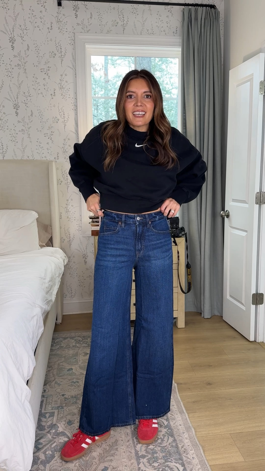 Old navy wide leg jeans now 30% off! I’m in a size two regular length but would need a tall. I’m 5’7” with long legs. 

#LTKOver40 #LTKSaleAlert #LTKTall
