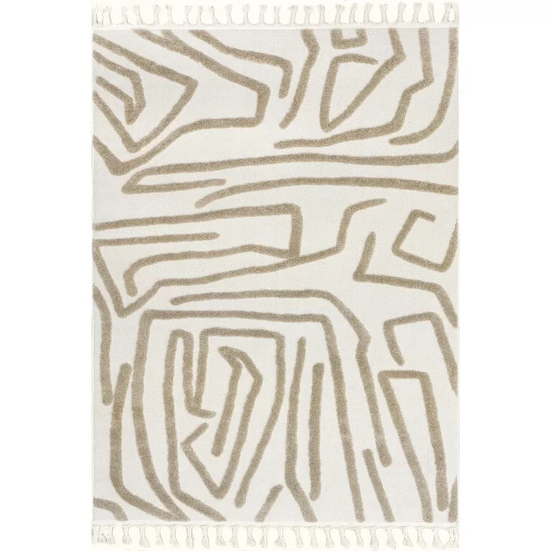 nuLOOM Tenisha High/Low Abstract Tassel Area Rug | Target