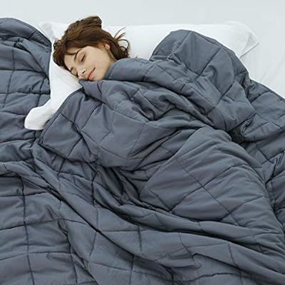 Weighted Idea Adult Weighted Blanket 15 lbs Queen Size (60''x80'', Soft Fabric, Grey) | Amazon (US)