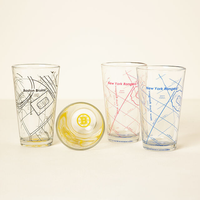 Hockey Arena Map Pint Glasses - Set of 2 | UncommonGoods