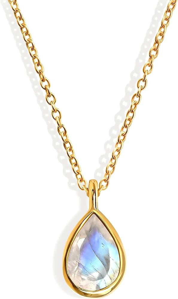 Moon Magic Authentic Moonstone Necklace for Women | Onyx, Labradorite, Black Obsidian Necklaces/R... | Amazon (US)