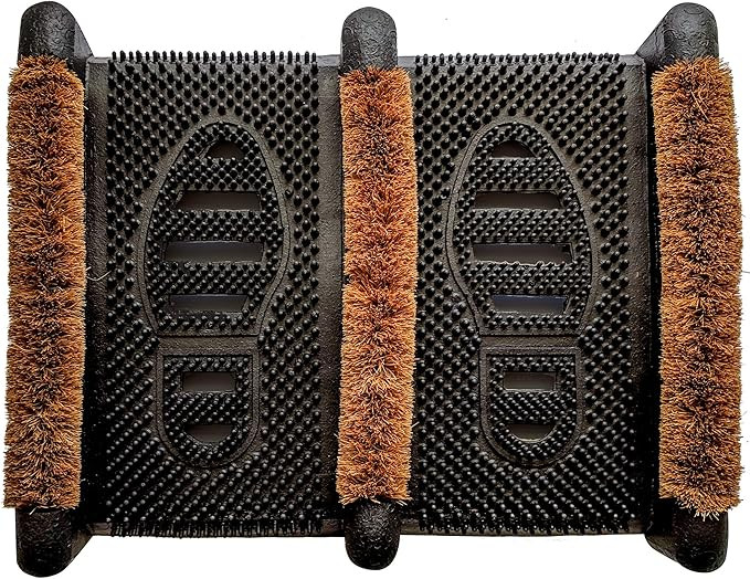 Ninamar Mud Scrubber Rubber Brush Mat - Scrub & Scrape Muddy Shoes | Amazon (US)