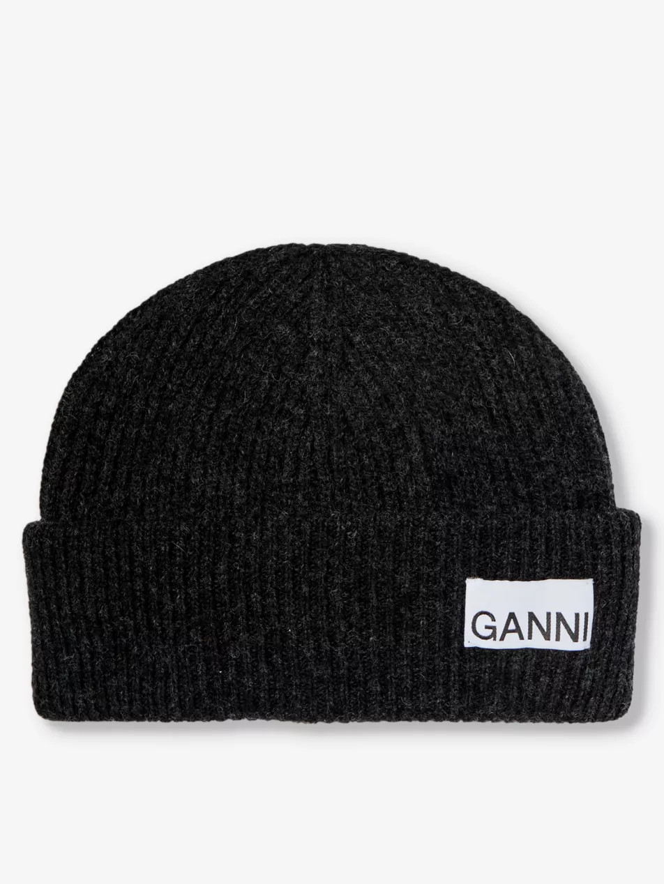 Logo-patch wool and polyamide beanie | Selfridges