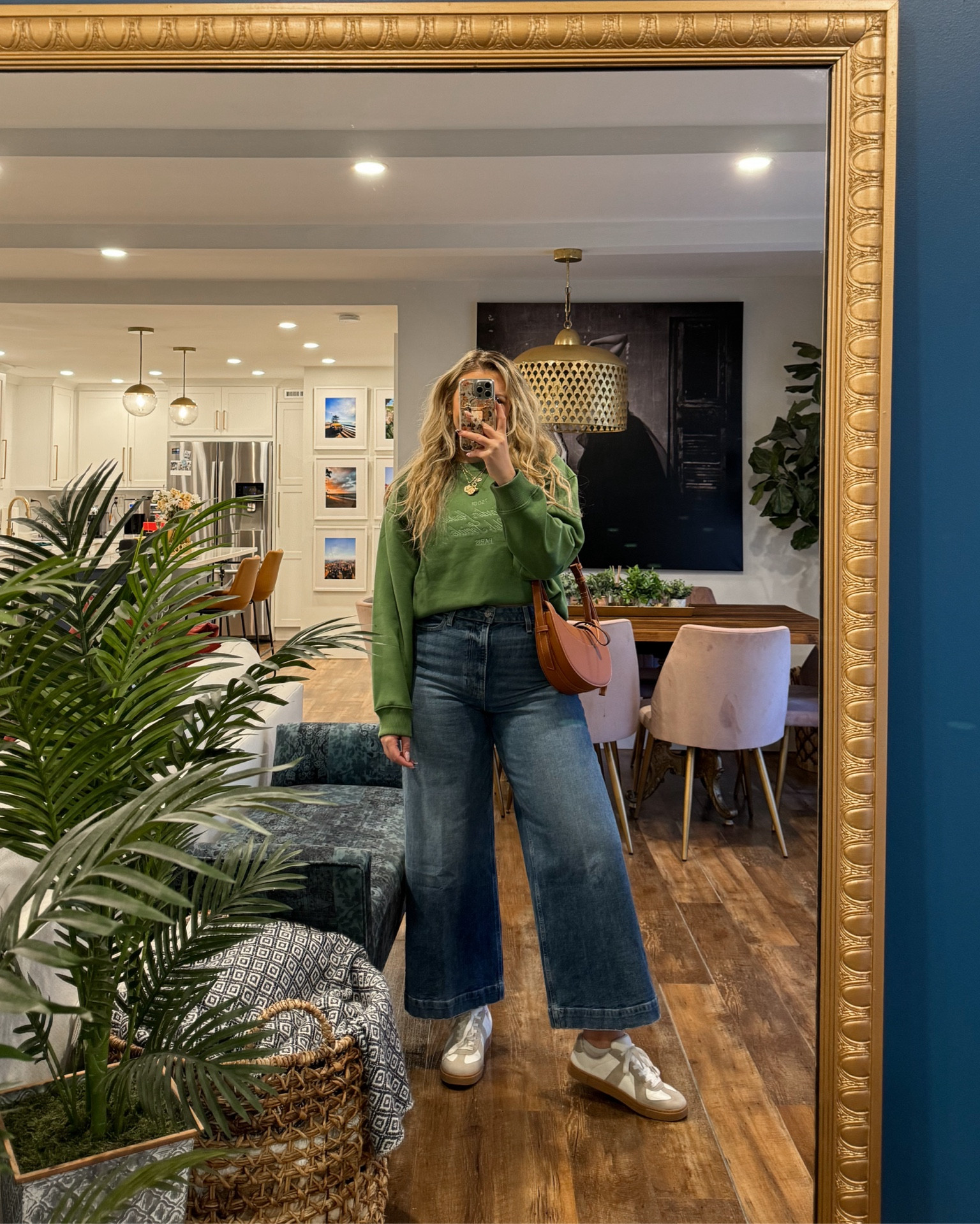 Paige wide leg cropped jeans wearing a 31, H&M sweatshirt wearing a medium 

#LTKSeasonal #LTKStyleTip #LTKMidsize