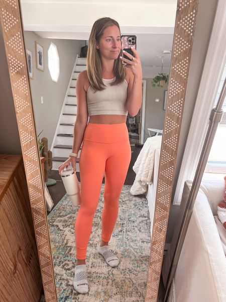 Workout outfit! Love the color of these leggings - “sunny coral”
Tank - xs/S
Leggings - size 6 

#LTKunder50 #LTKunder100