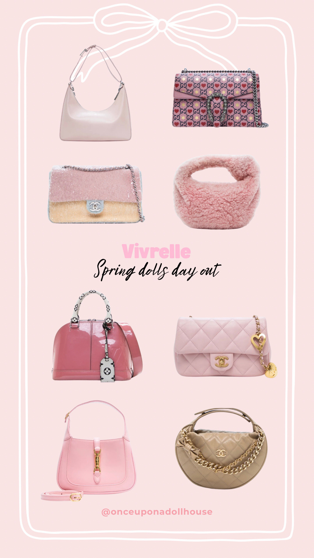 Vivrelle Spring dolls day out! Spring bags 
Use code DOLLHOUSE

#LTKSeasonal #LTKFestival