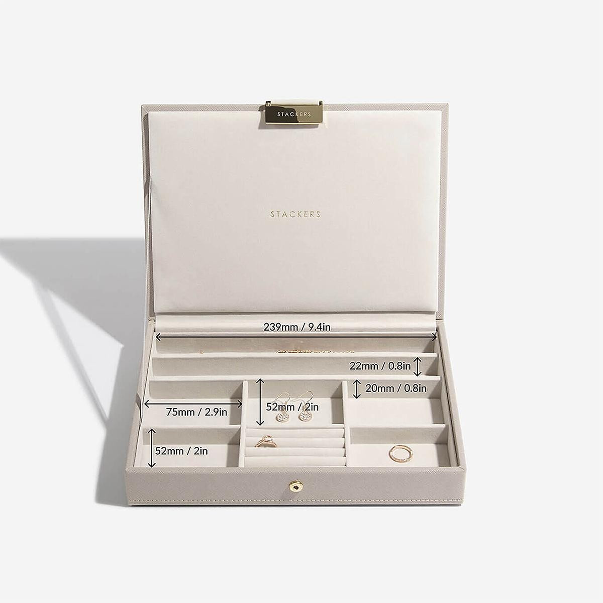 Stackers Taupe Classic Jewelry Box Collection | The Container Store