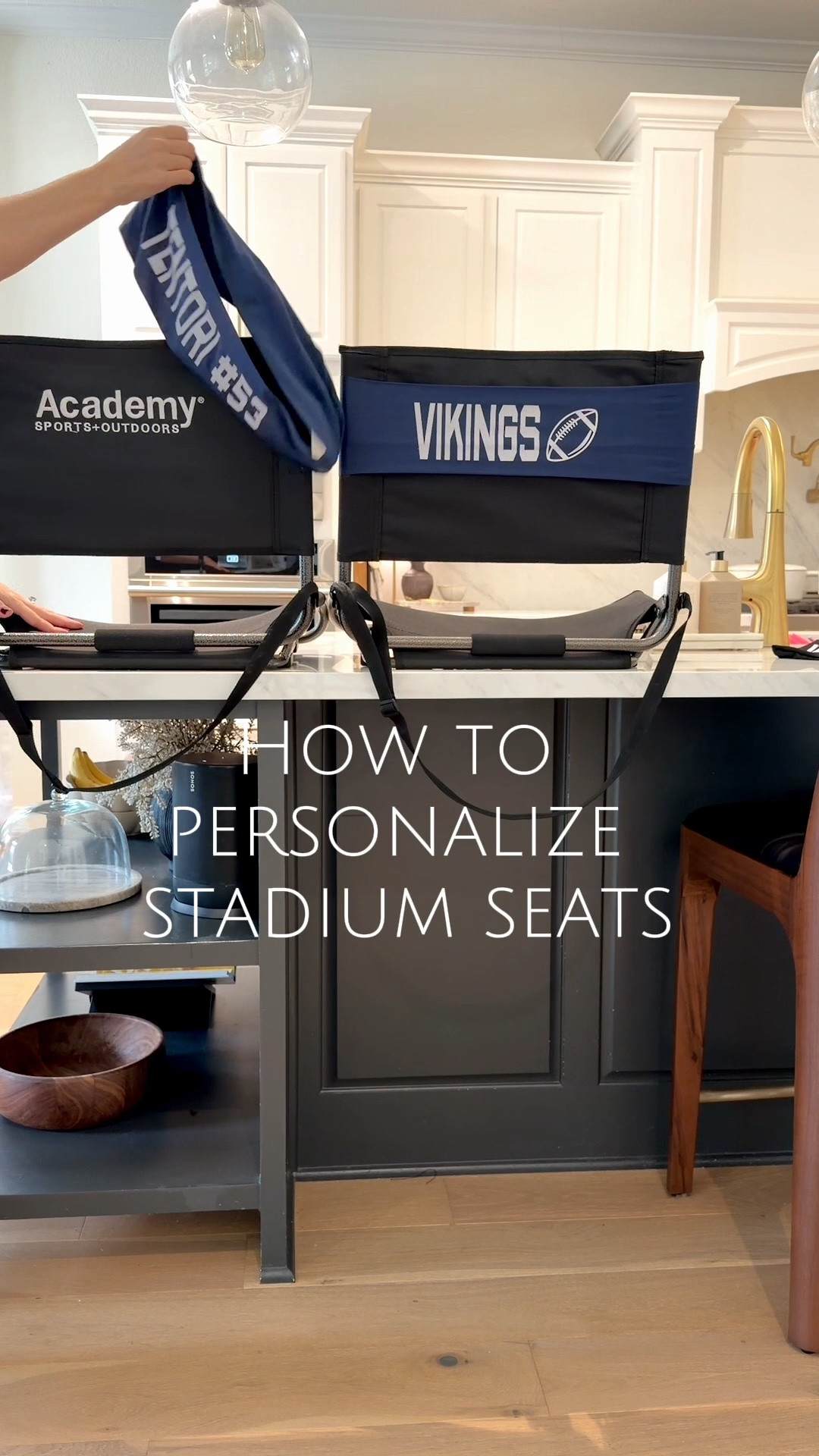 New team, new number, new school colors, no problem! I made these for Brando’s football games in middle school and just changed them out for his highschool team colors & number. 

I linked the bands from Amazon below, they fit perfectly over the basic academy stadium seats and come in different colors to match your team. I used my cricut to iron on  the letters. 
GAMEDAY ready!🏈🖤💛

#LTKHome #LTKKids #LTKmomlife