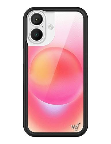 Wildflower Cases - Hot Pink Aura, Compatible with Apple iPhone 16 | Orange Yellow Aesthetic Bright Cute Trendy Summer - Protective Black Bumper, 4ft Drop Test Certified, Women Owned Small Business | Amazon (US)