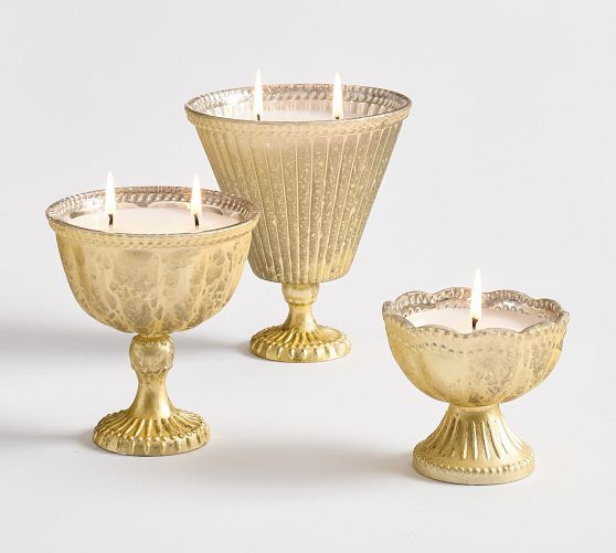 Fluted Mercury Candle - Laurel & Incense | Pottery Barn (US)