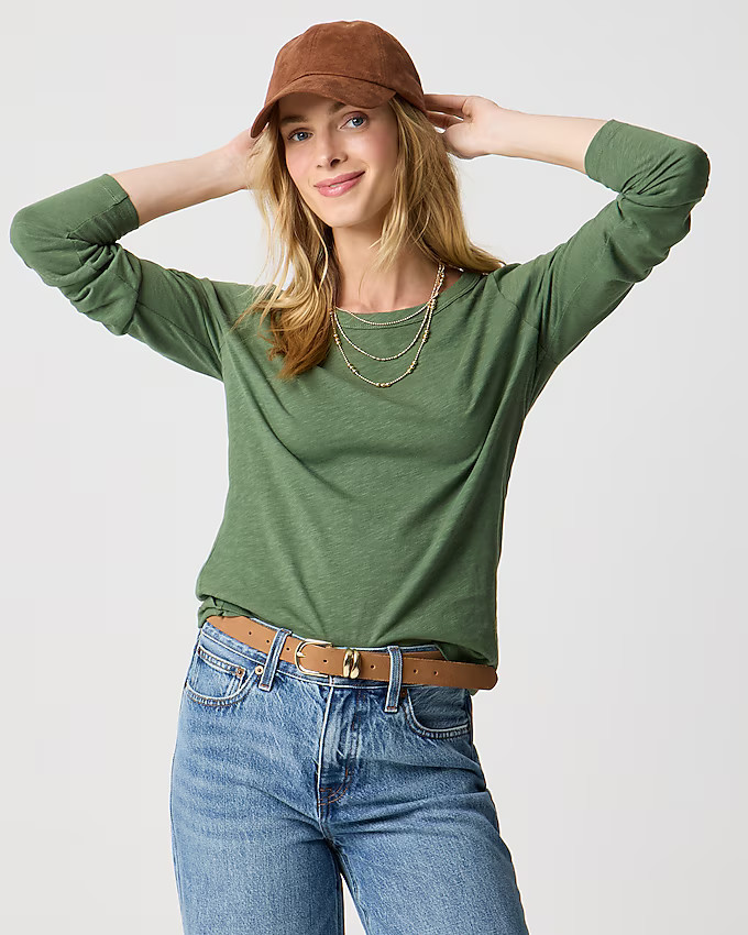 Long-sleeve girlfriend tee | J.Crew Factory
