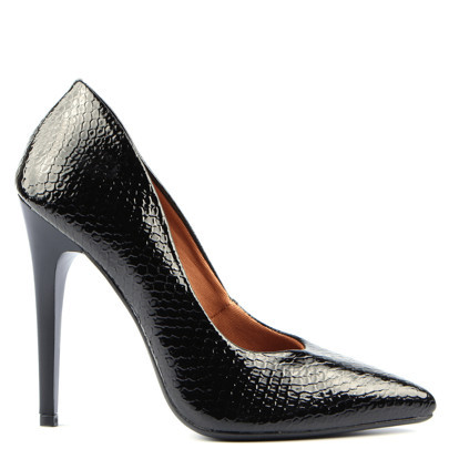 Sapato Feminino Estampa Cobra Scarpin Salto Agulha Bico Fino | SHEIN