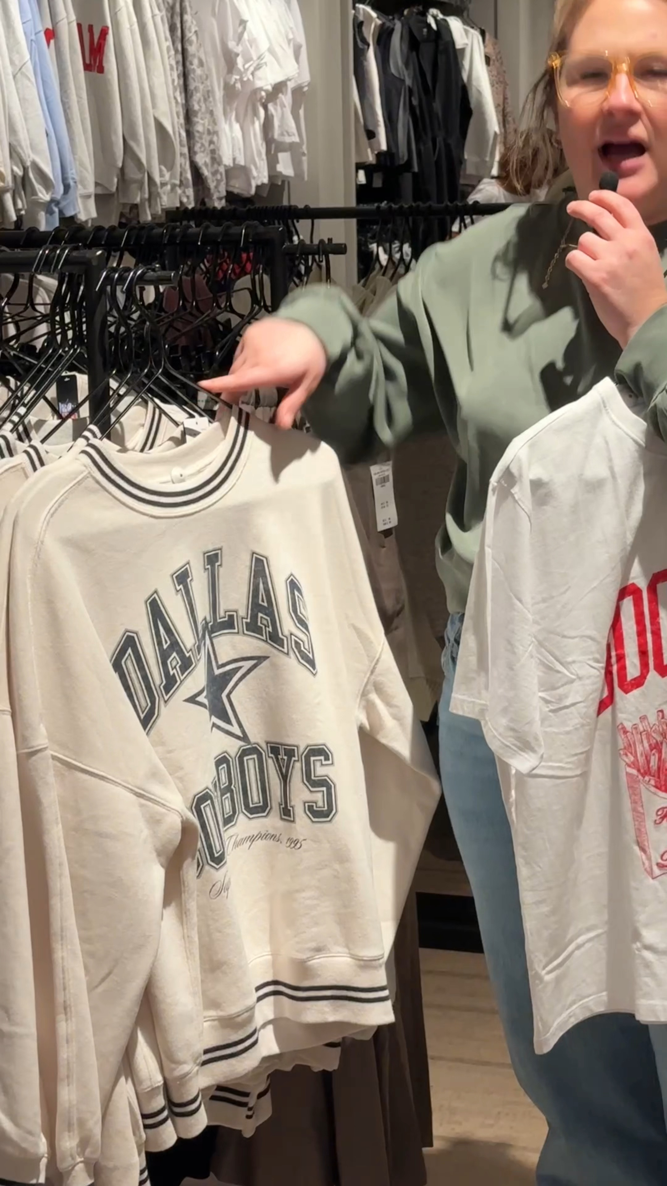 We went to Abercrombie ❤️🙌🏼 some seriously cute wins! Ps forgot to film finding the green set like it’s our first day but you get the idea we loved it! 

Jamie 
Green sweater xl - 7
Green pants - 32 (she’s in between sizes) 7.5 
Girl dinner top - large - 9.5 
Jeans - 32 (not a lot of stretch) 9.2
Blue top - L - 7 
Pants -L - 8 

Mm
Green sweater - small- 7.5 
Green pants - 27 - 7.5 
Girl dinner top- small - 9.5 
Jeans - 27 - 8 
Blue top - small - 8 
Pants - small - 8.5 

#LTKSeasonal #LTKStyleTip #LTKWatchNow