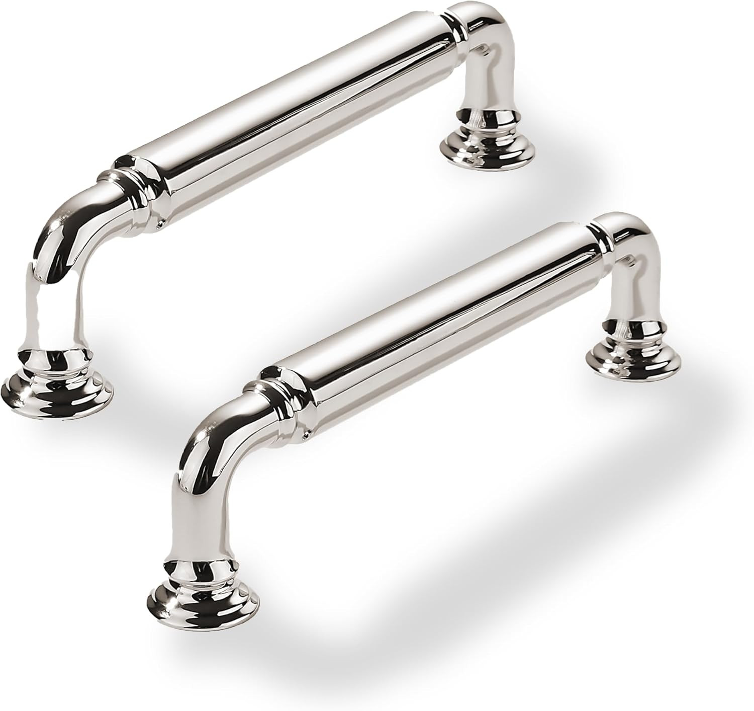 10 Pack 5 Inch Hole Center Vibrant Polished Nickel Cabinet pulls Heavy-Duty Solid Cabinet Handle ... | Amazon (US)