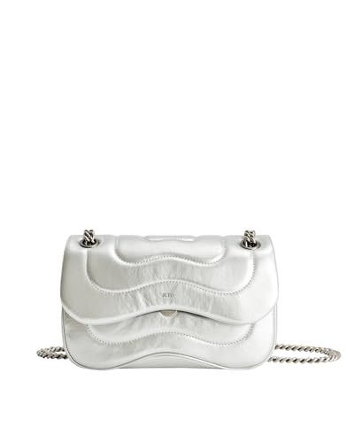 JW PEI Women's Tina Quilted Chain Crossbody - Silver | Amazon (US)