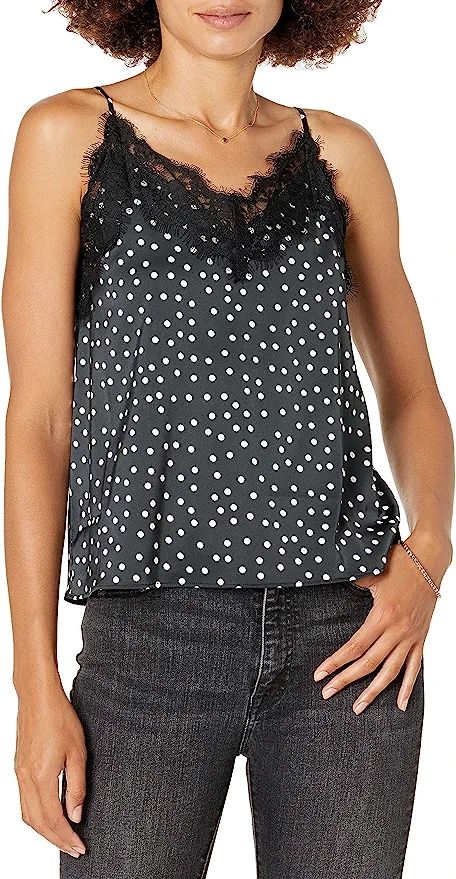 The Drop Women's Natalie V-Neck Lace Trimmed Camisole Tank Top | Amazon (US)