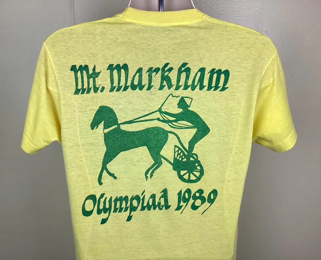 Vintage 1989 Mt Markham Olympiad T-Shirt 80s Central NY Screen Stars Single Stitch Horse Chariot ... | Etsy (US)
