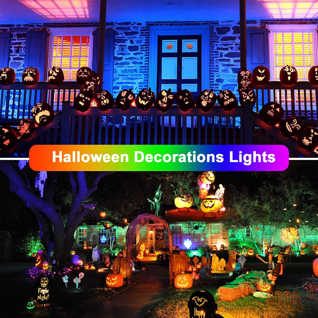 Halloween Light Bulbs, Purple Orange Light Bulbs, A19 E26 Base, 9W | Amazon (US)