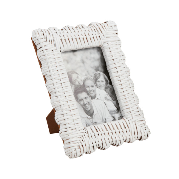 Large White Woven Frame | Mud Pie