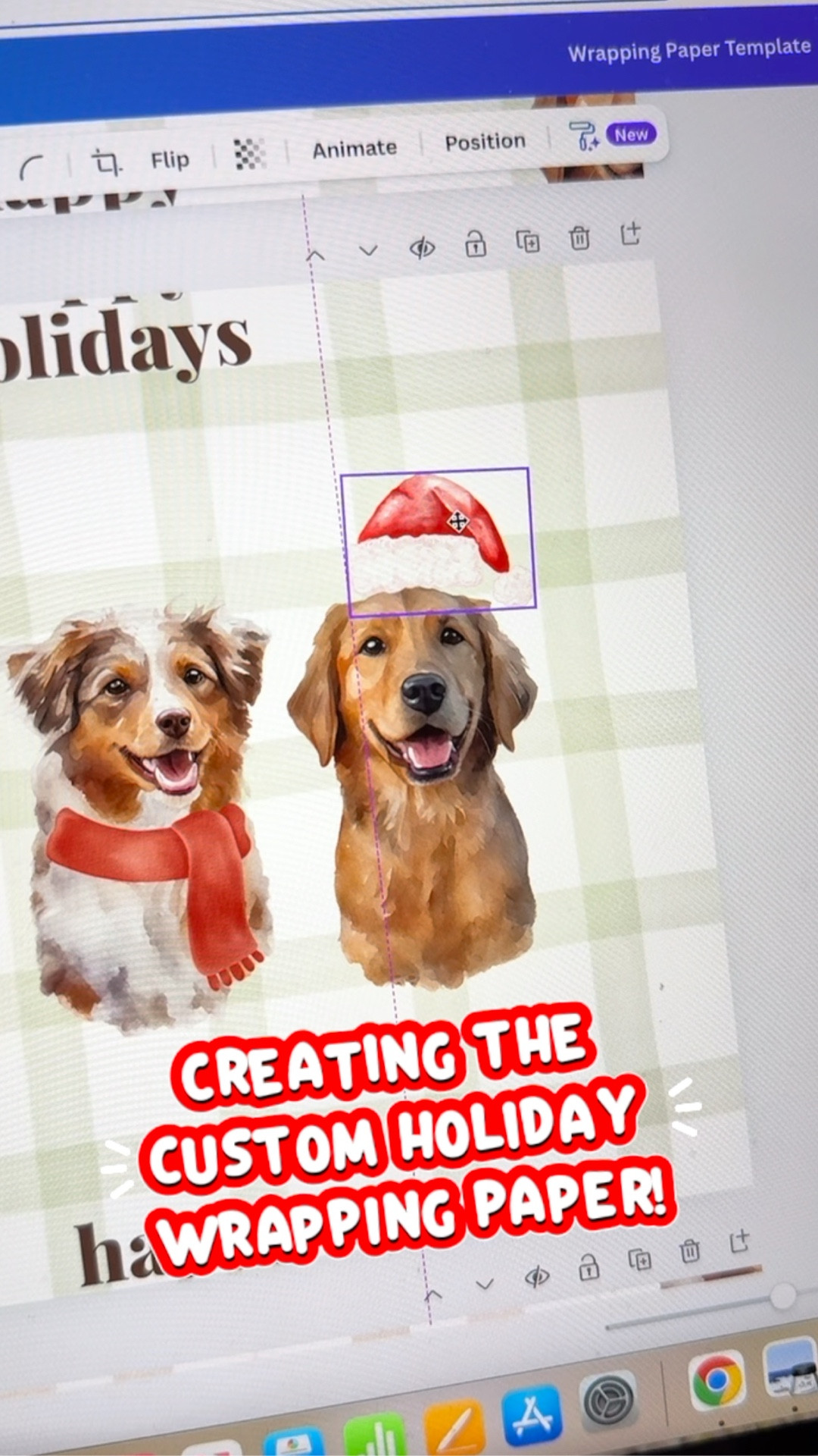 The $7 custom wrapping paper from Staples!! My sister helped me create the template on Canva! 

Use code 64287 for 75% off! 