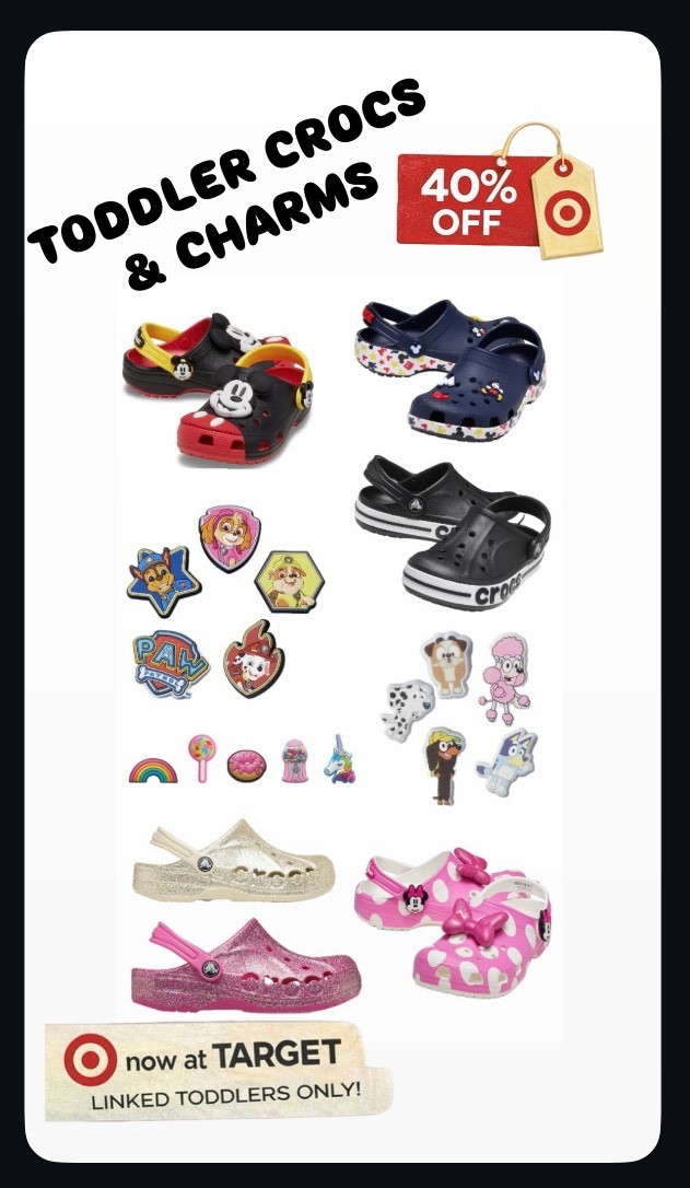 Crocs and charms currently 40% off at Target! 

#LTKSaleAlert #LTKmomlife #LTKKids