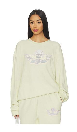 Boys Lie Pastel Me Kara Crewneck Sweatshirt in Yellow. - size XL/XXL | Revolve Clothing (Global)